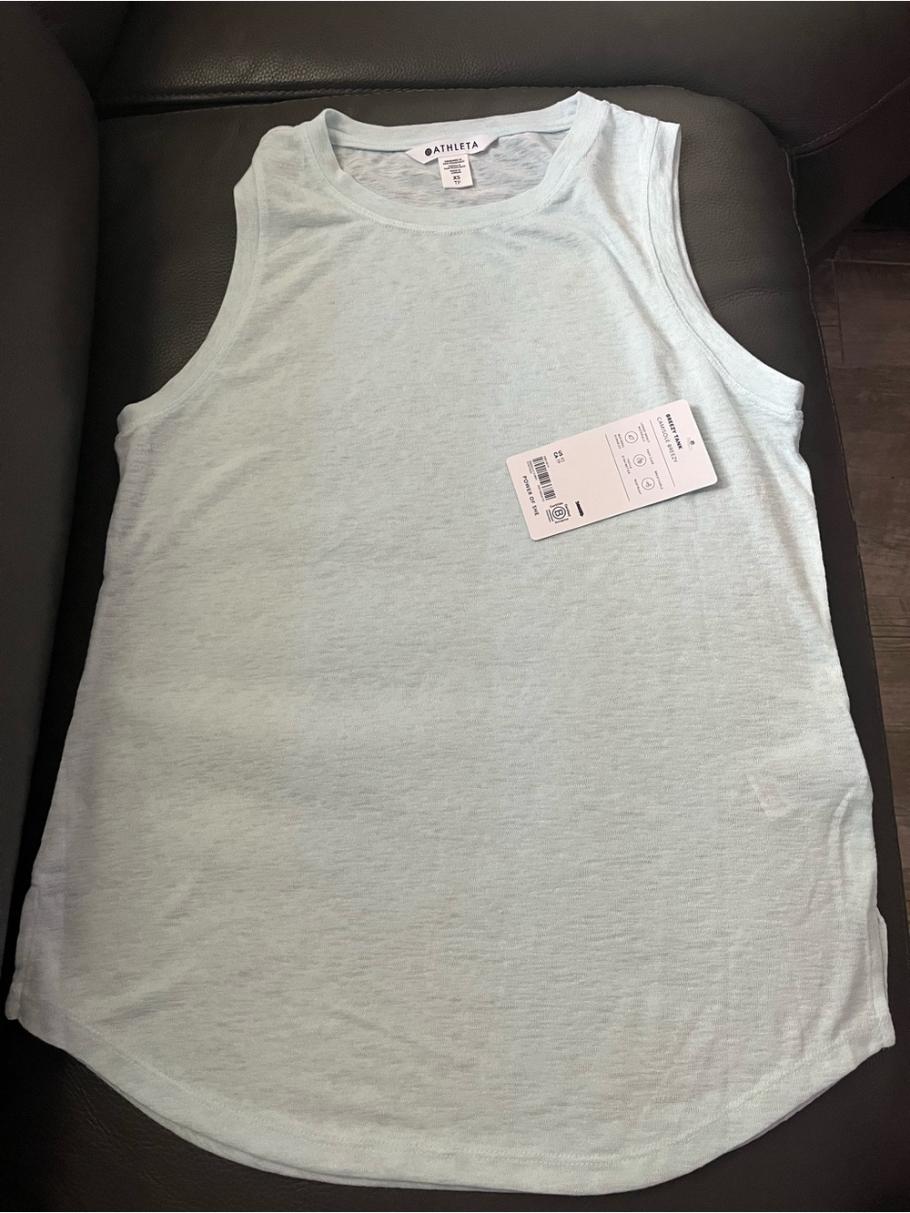 Athleta Women's Pale Soft Blue Scoop Neck Performance Tank